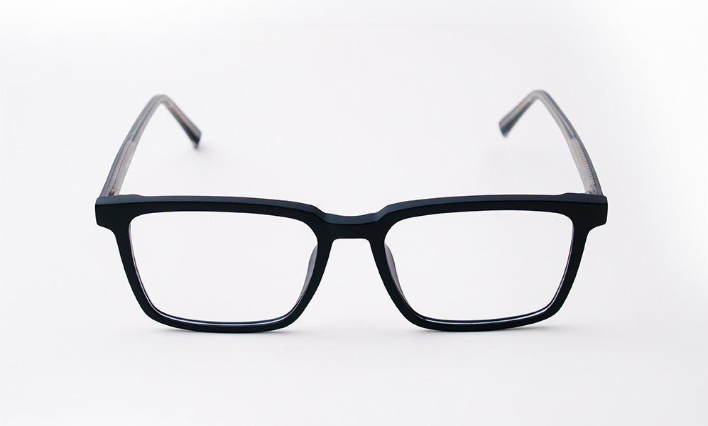 Matte Black Square Eyeglass