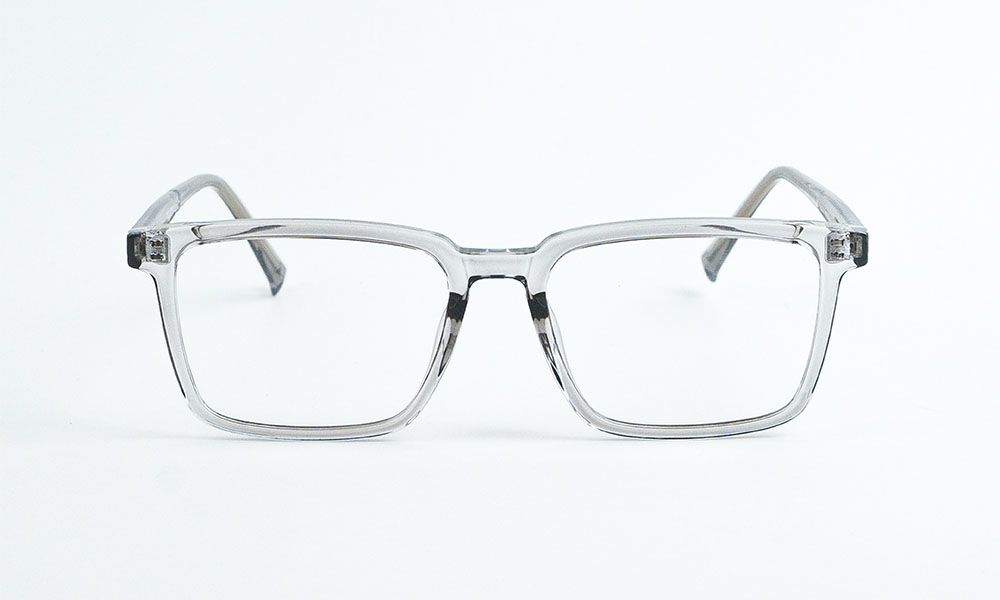 Transparent Grey Square Eyeglass