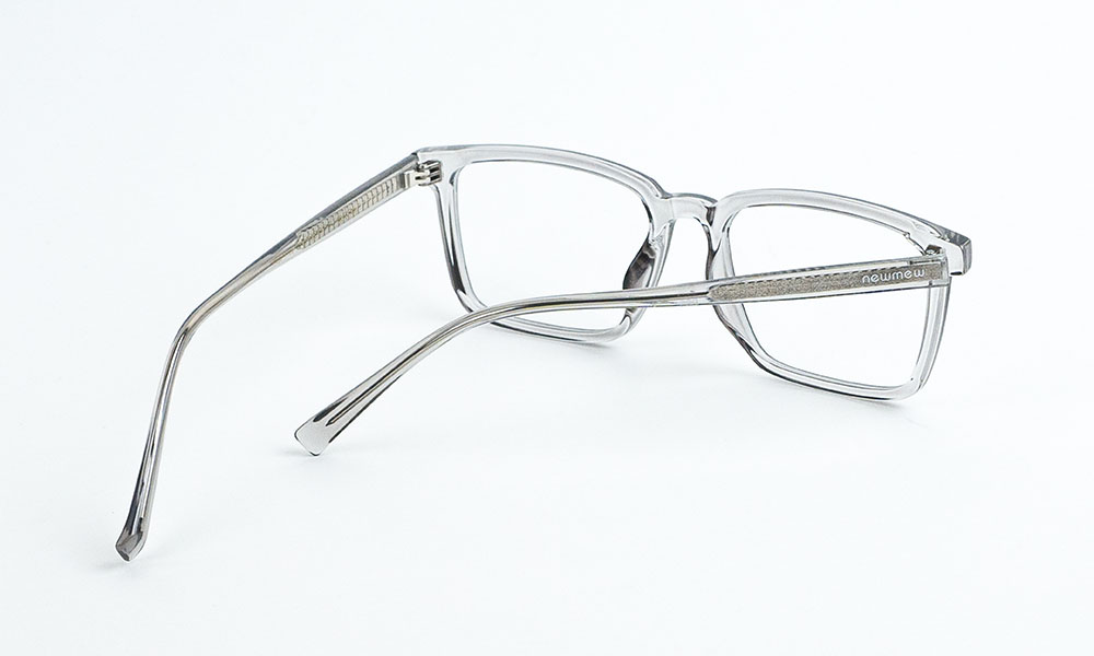 Transparent Grey Square Eyeglass