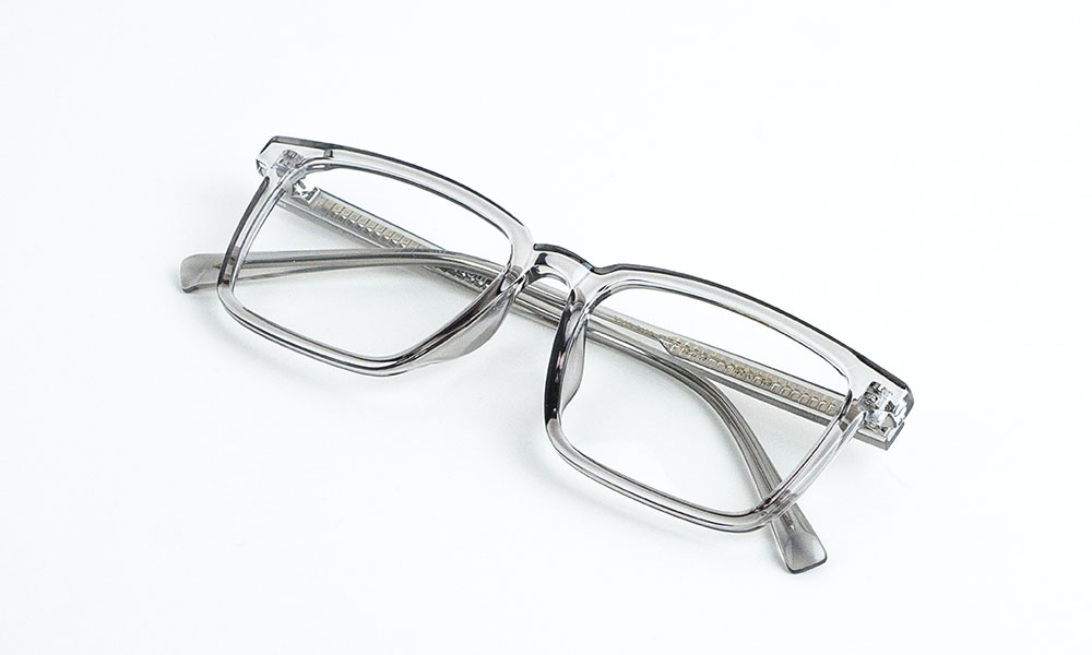 Transparent Grey Square Eyeglass