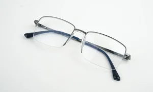 Gun Black Rimless Eyeglass
