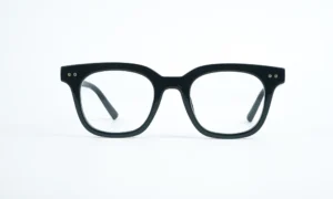 Shiny Black Square Eyeglass