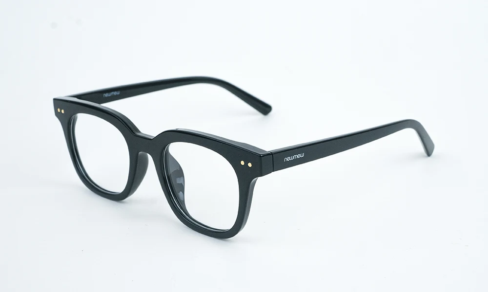 Shiny Black Square Eyeglass