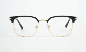 Golden Black Clubmaster Eyeglass