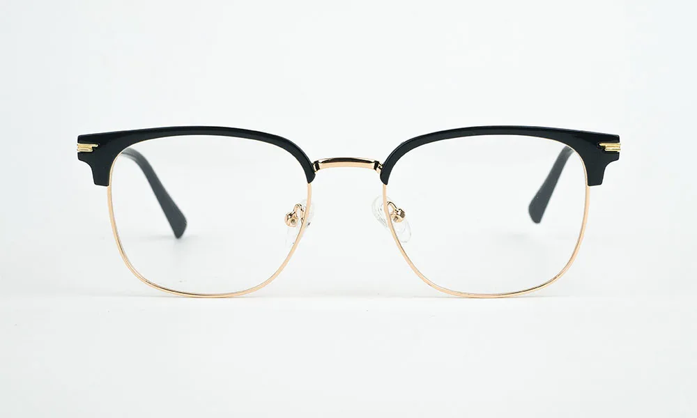 Golden Black Clubmaster Eyeglass