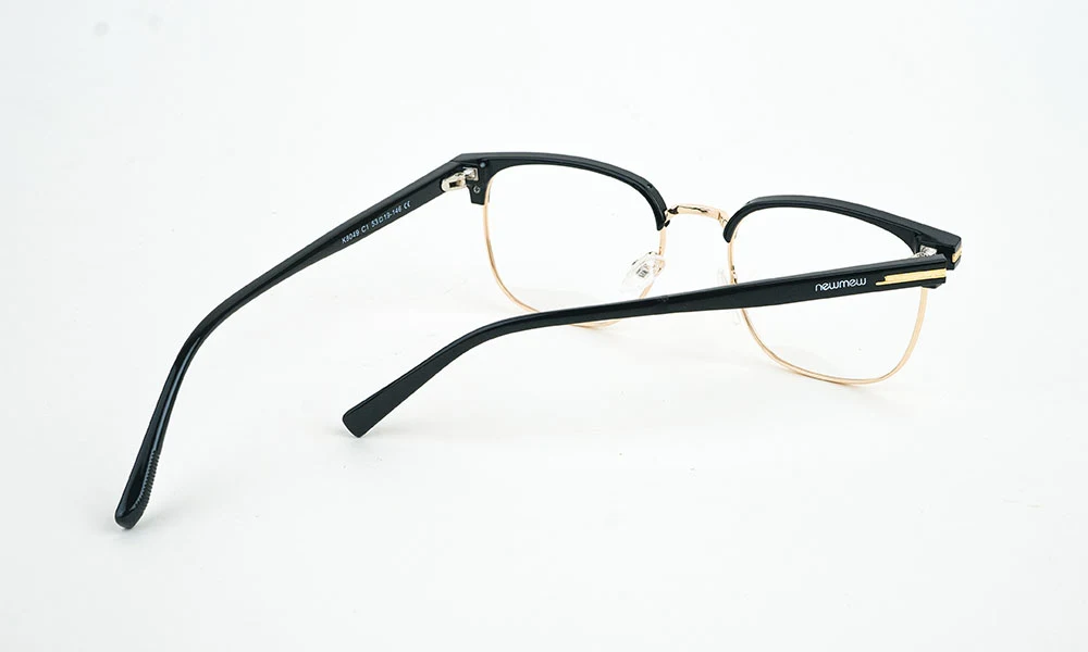 Golden Black Clubmaster Eyeglass