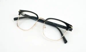 Golden Black Clubmaster Eyeglass