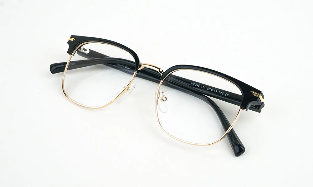Golden Black Clubmaster Eyeglass