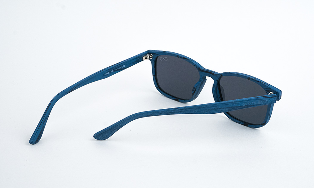 Printed Wooden Blue Sunglass
