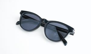Shiny Black Square Sunglass