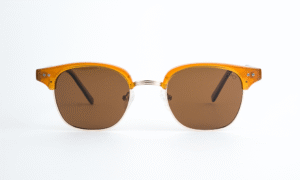 Orange Silver Clubmaster Sunglass