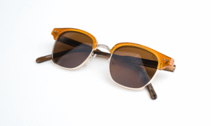Orange Silver Clubmaster Sunglass