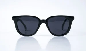 Shiny Black Square Sunglass