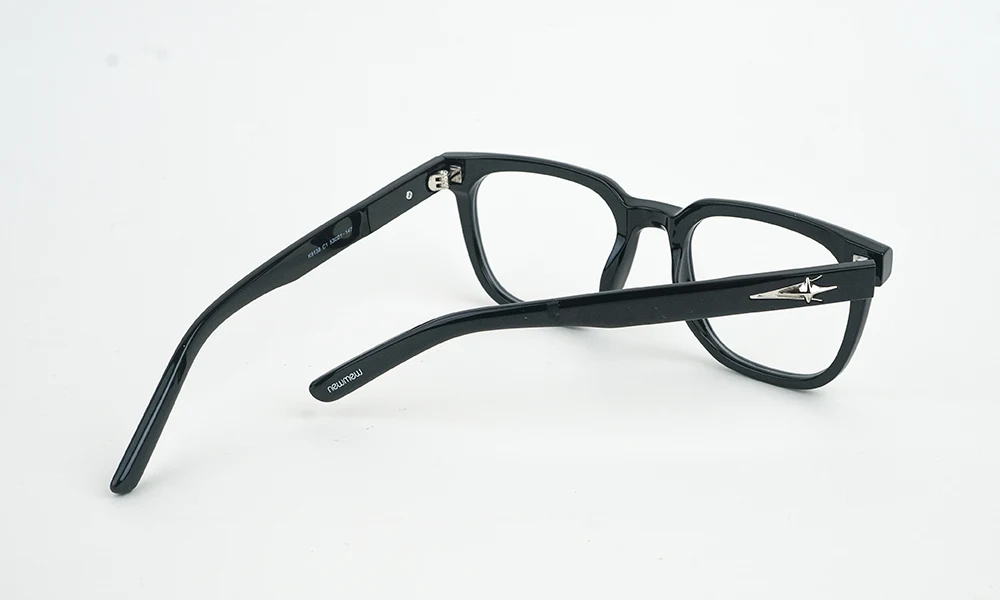 Shiny Black Square Eyeglass