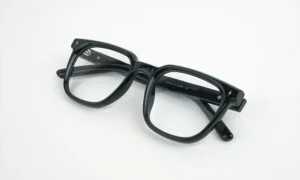 Shiny Black Square Eyeglass