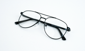 Shiny Black Aviator Eyeglass