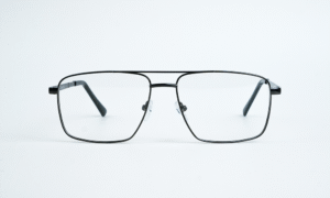 Gun Black Double Bar Eyeglass
