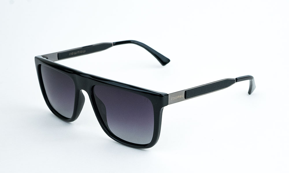 Square Black Polarized Sunglass