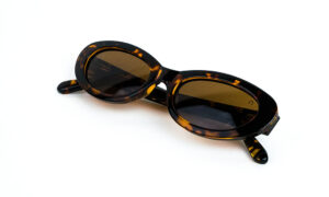 Printed brown lens sunglass