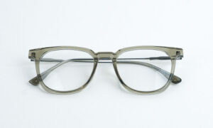 Transparent Olive Titanium Eyeglass