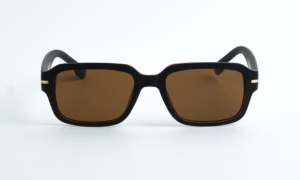 Matte Brown Retro Square Sunglass