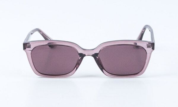 Transparent Purple Square sunglass for round faces