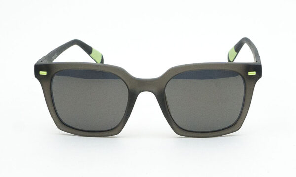 Matte Grey Mercury square sunglass for round faces