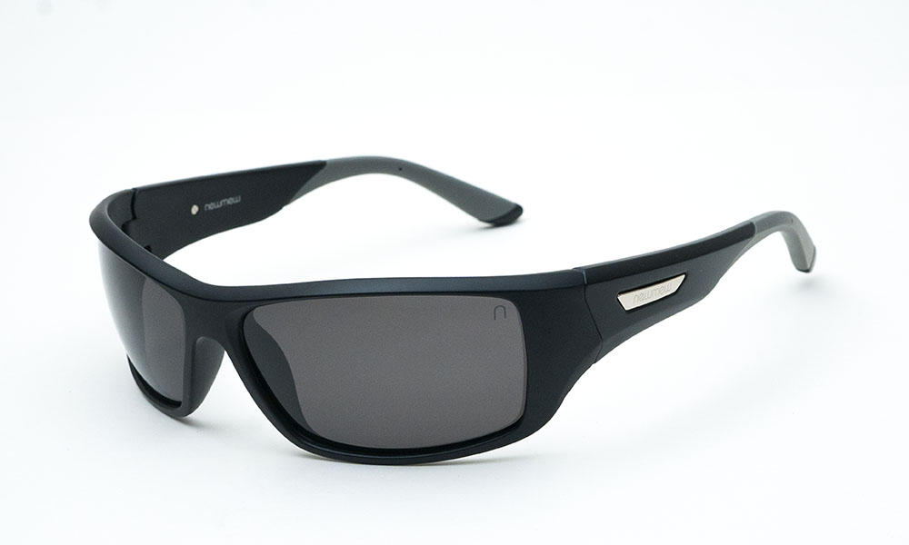 Black Sporty Wraparound Sunglass