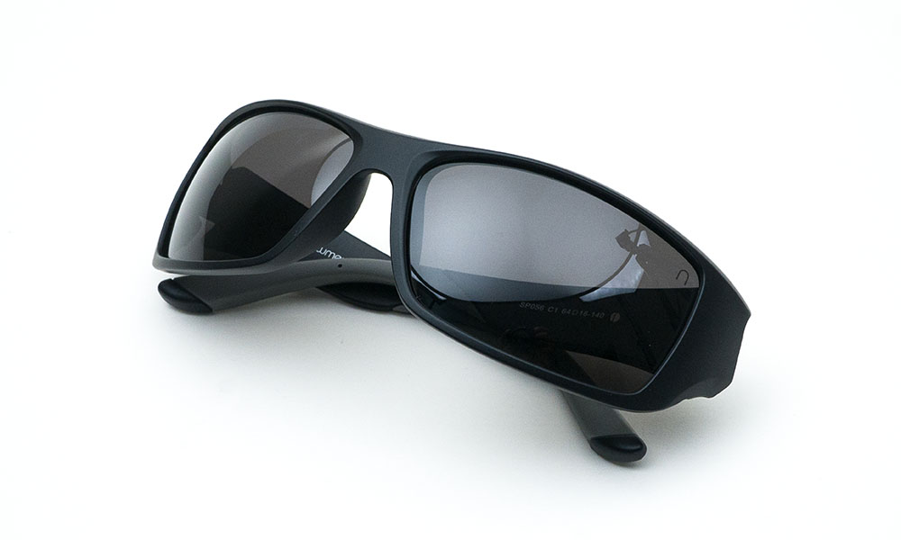 Black Sporty Wraparound Sunglass