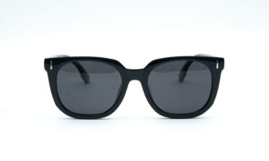 Shiny Black Square Baby Sunglass