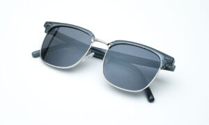 Grey Polarized Clubmaster Sunglass
