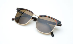 Brown Polarized Clubmaster Sunglass