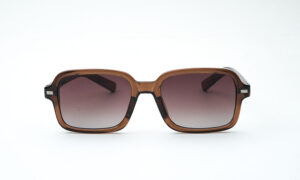 Transparent Brown Square Sunglass