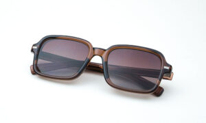 Transparent Brown Square Sunglass