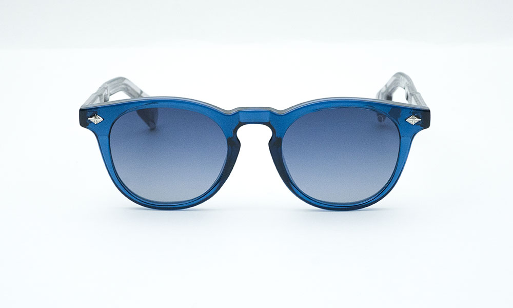 Transparent Blue Non Polarized Sunglass