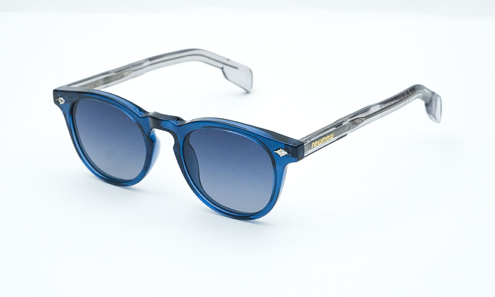 Transparent Blue Non Polarized Sunglass