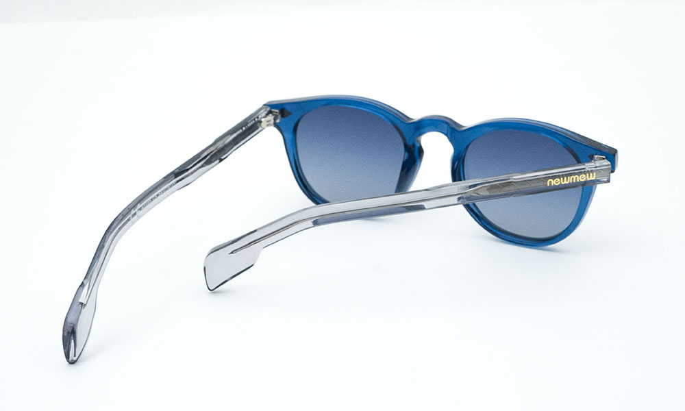 Transparent Blue Non Polarized Sunglass