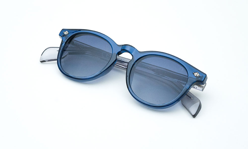 Transparent Blue Non Polarized Sunglass