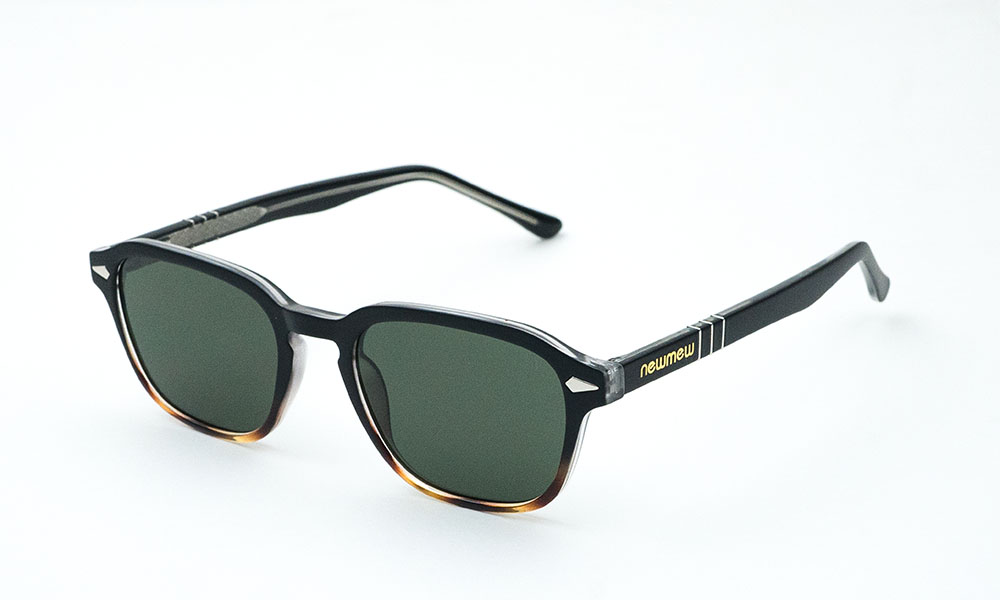 Square Black Printed Sunglass