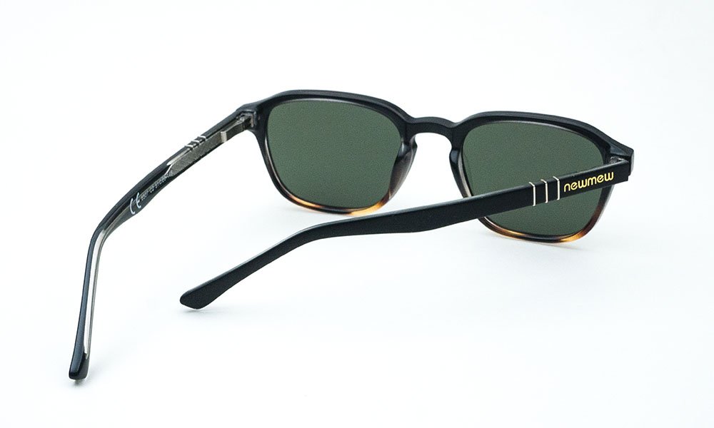 Square Black Printed Sunglass