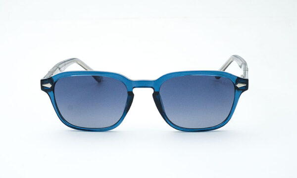 Square Transparent Blue sunglass for round faces