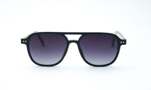 Black Polarized Double Bar Sunglass