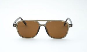 Olive Brown Double Bar Sunglass