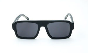 Shiny Black Square Sunglass