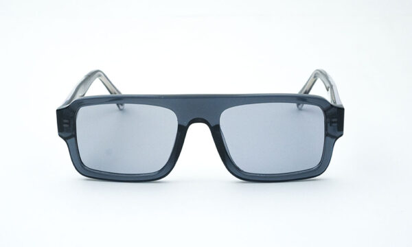 Transparent Blue Square sunglasses for oblong faces