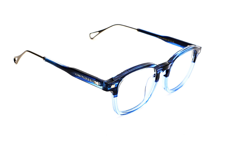Blue Black Printed Eyeglass