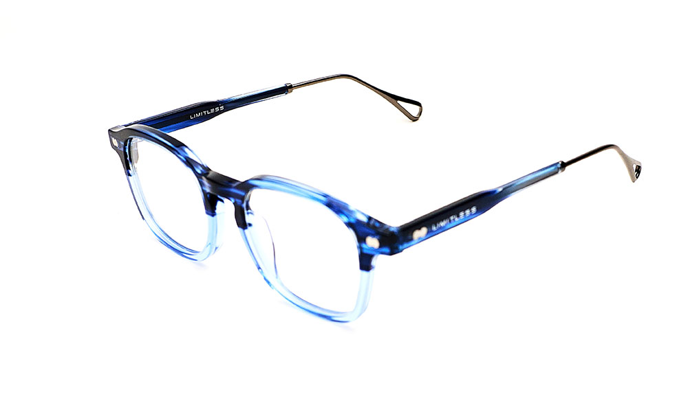 Blue Black Printed Eyeglass