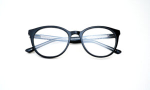 Shiny Black Round Frame