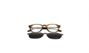 Olive Square Clip-On Eyeglass