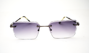 Gunmetal Square Black Sunglass